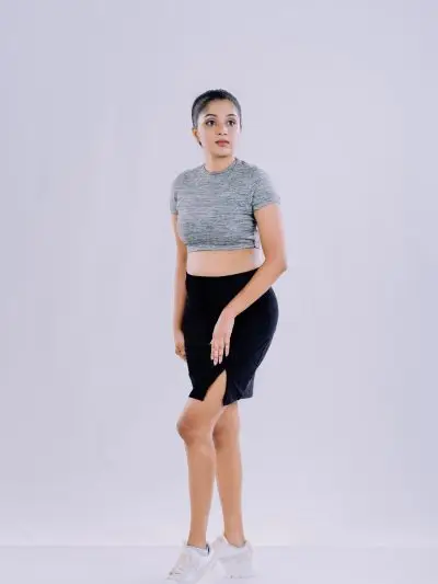 Round Neck Rib Crop Top