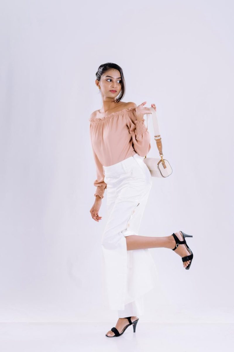 Ruffle Detail Off Shoulder Top - Image 4