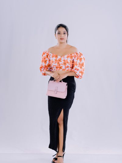 Off shoulder floral top