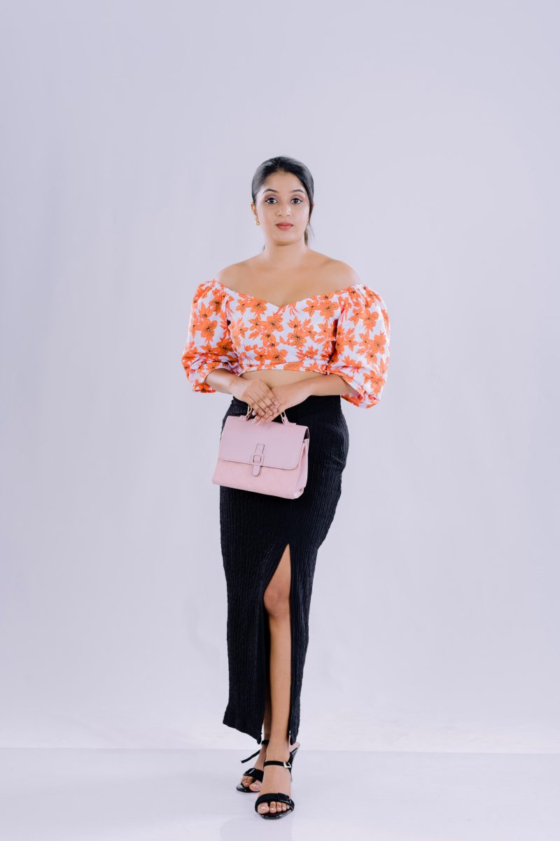 Off shoulder floral top