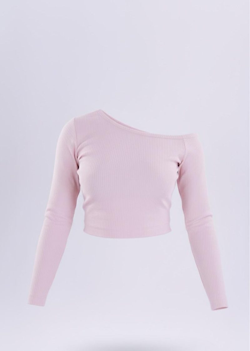 One Shoulder Ribbed Top - Image 9