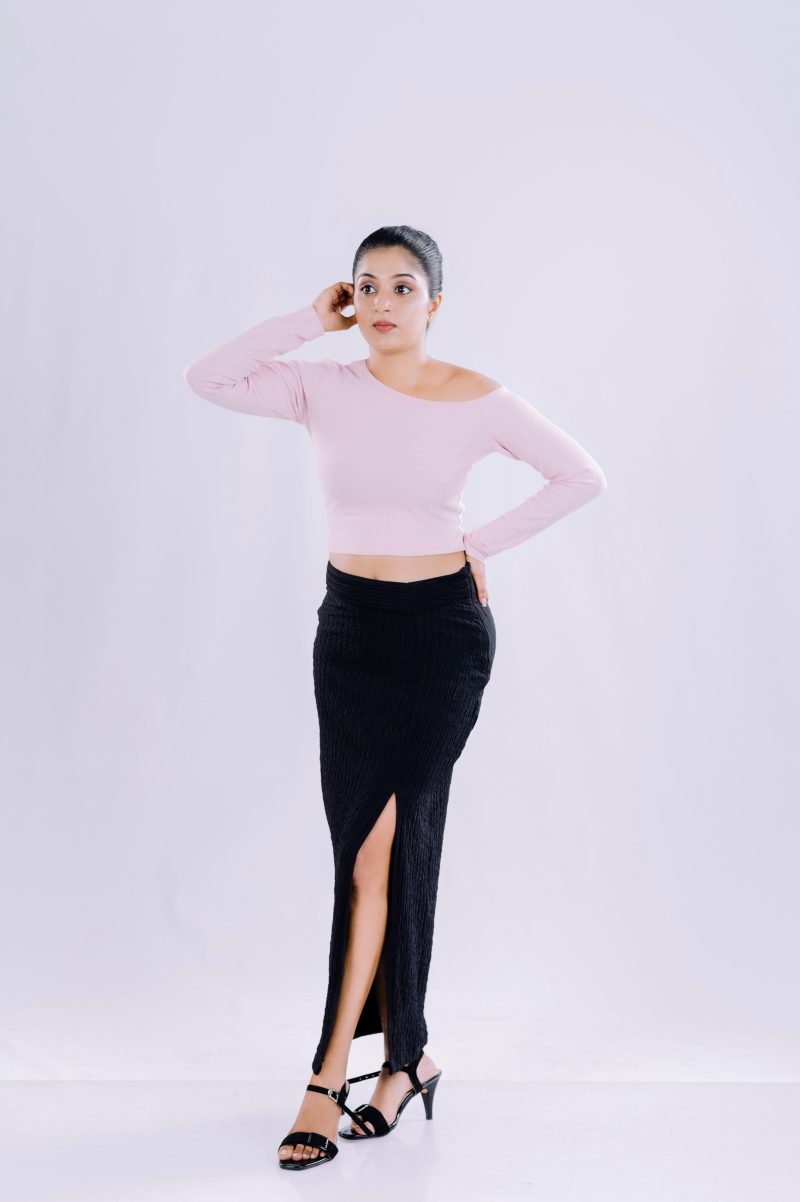 One Shoulder Ribbed Top