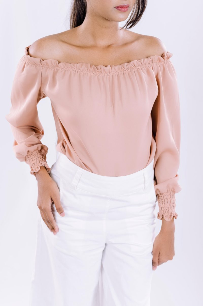 Ruffle Detail Off Shoulder Top - Image 2
