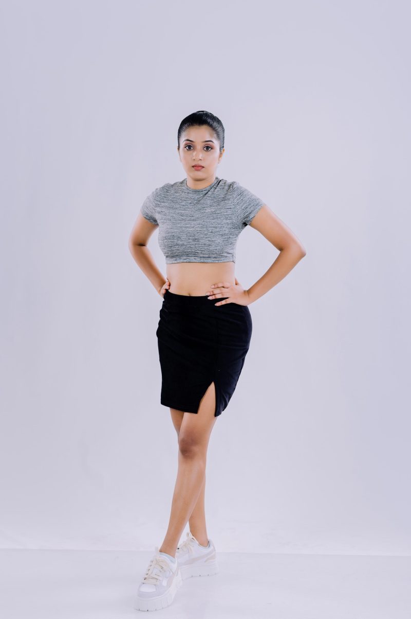 Round Neck Rib Crop Top